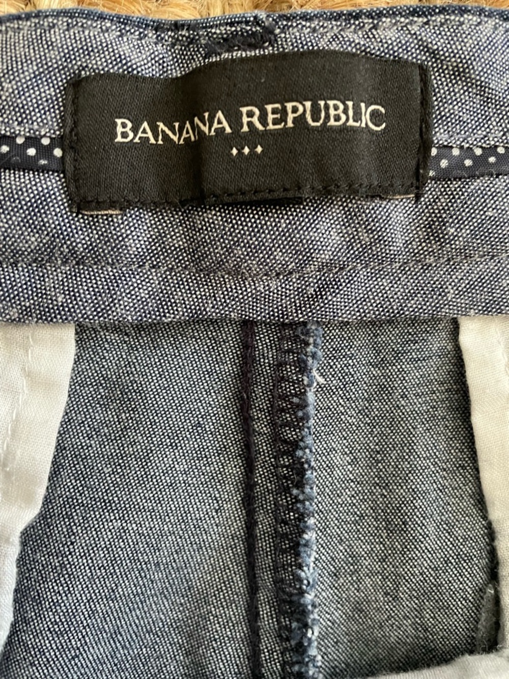 Banana Republic Tailored Trouser Shorts Dark Wash Stretch Mid Rise Size 8 - Picture 5 of 6